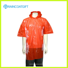 Barato adulto claro descartável PE chuva Poncho Rpe-147b